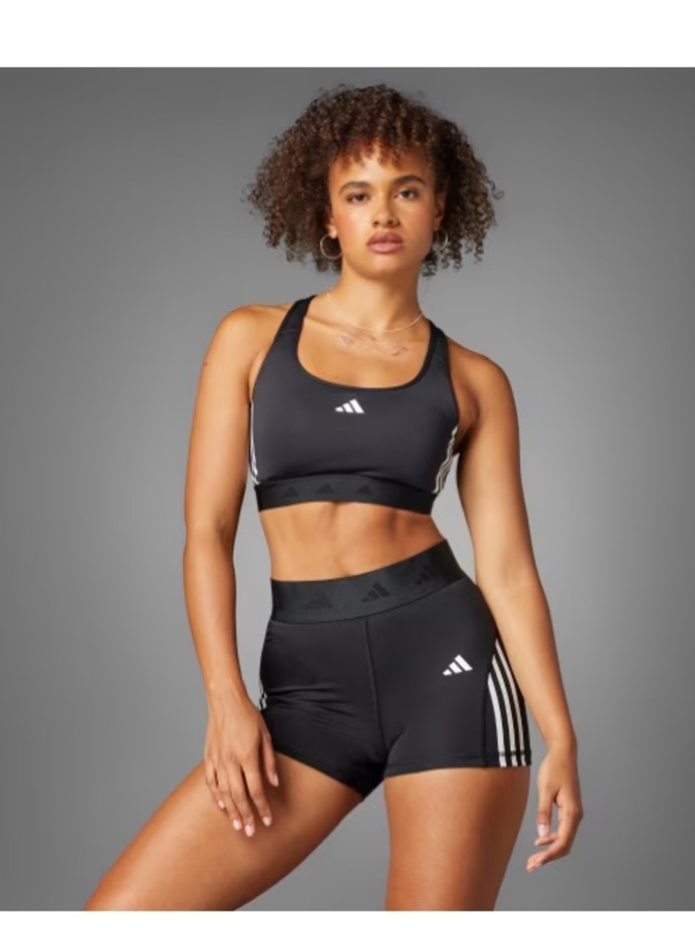 adidas Black Athletic High-Waist Training Shorts